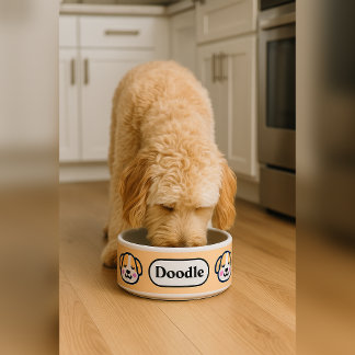 Écuelle "Bol à Nourriture Personnalisé Kawaii pour Chien a