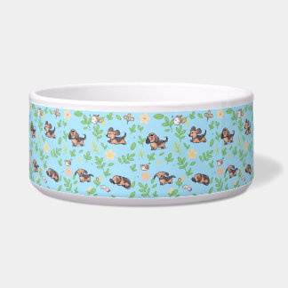 Écuelle Bol à nourriture pour chien teckel décoration flor