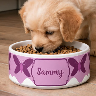 Écuelle Bol alimentaire pour animaux en forme de papillon