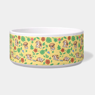 Écuelle Bol alimentaire pour chien Beagle Été Floral Paste