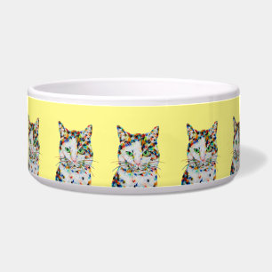 Écuelle Bol d'art de chat coloré