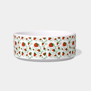 Écuelle Bol de chien de conception de fraises
