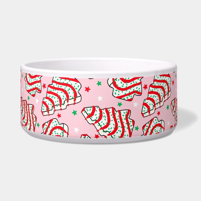 Écuelle Bol de chien de pâtisserie de Noël (Devant)