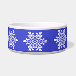 Écuelle Bol de chien Flake de neige bleue