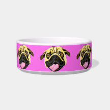 Bol de chien visqueux de chien rose