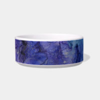 bol de nourriture pour chat bleu et violet