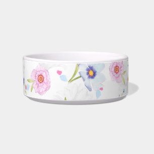 Écuelle bol de nourriture pour chat de fleurs de printemps