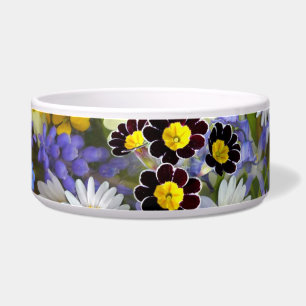 Écuelle bol de nourriture pour chat de fleurs de printemps