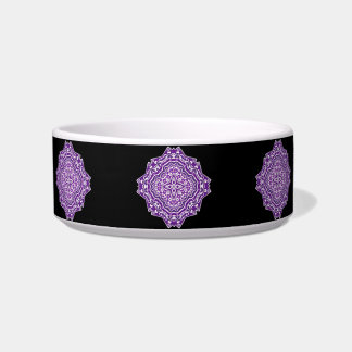 Écuelle bol de nourriture pour chat mandala violet