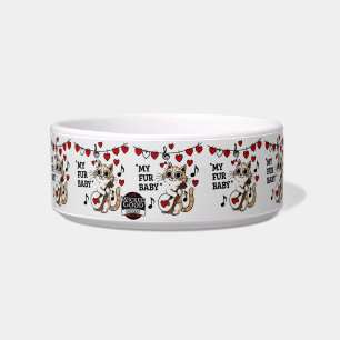 Écuelle Bol en céramique pour animaux de la Saint-Valentin