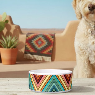 Écuelle Bol en céramique triangle multicolore et rayures p