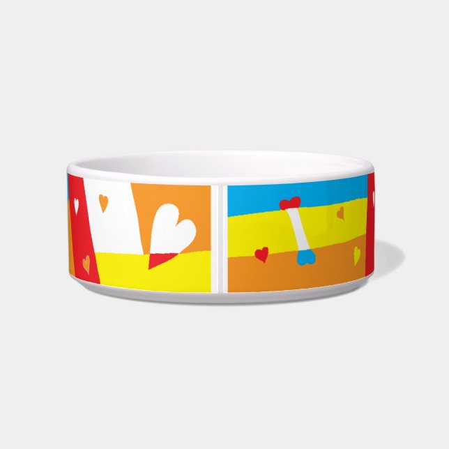 Écuelle Bol moyen pour chien "Manger, boire et être poilu  (Dos)