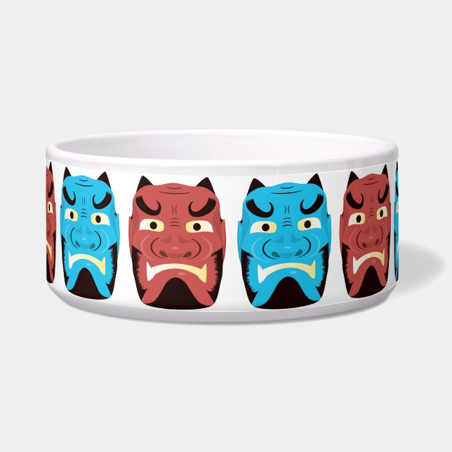 Écuelle Bol personnalisé pour animaux de compagnie Yokai O (Devant)