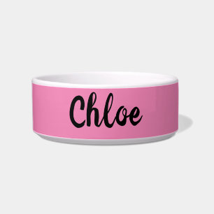 Écuelle Bol personnalisé rose pour chien ou chat