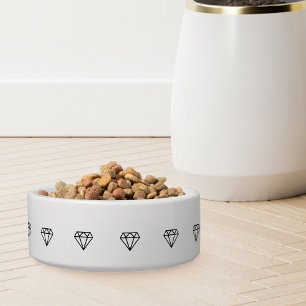 Écuelle Bol pour animal de compagnie en diamant graphique
