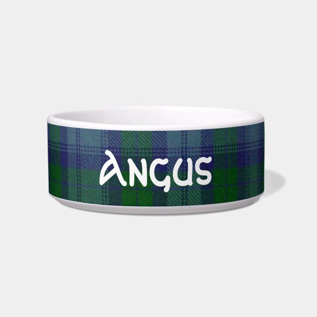 Écuelle Bol pour animal de compagnie tartan plat personnal (Devant)