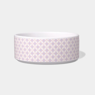 Écuelle Bol pour animaux à motif de carreau floral pastel