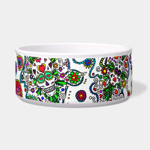 Écuelle Bol pour animaux Sugar Skulls