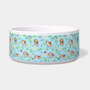Écuelle Bol pour chien Beagle à motif floral printanier Ka
