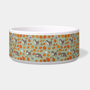 Écuelle Bol pour chien Great Dane Halloween Floral Kawaii
