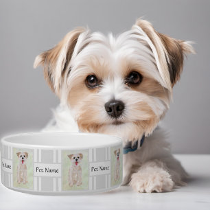 Écuelle Bol pour chien Morkie avec texte personnalisable