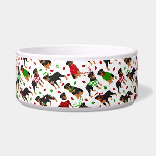 Écuelle Bol Rottweiler de Noël