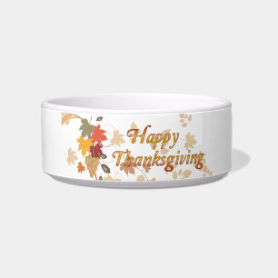 Écuelle Bon thanksgiving - Feuilles, raisins et rubans