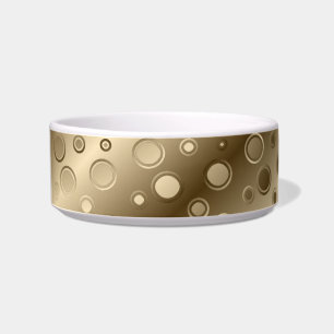 Écuelle bouchon de nourriture pour chat cercle or