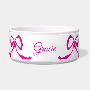 Écuelle Boule de chien de vaches roses personnalisées