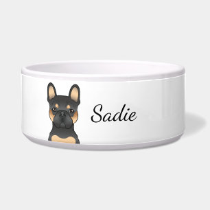 Écuelle Bouledogue français noir et fauve / chien Bouledog
