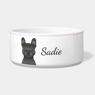 Écuelle Bouledogue français noir / Frenchie Chien de dessi