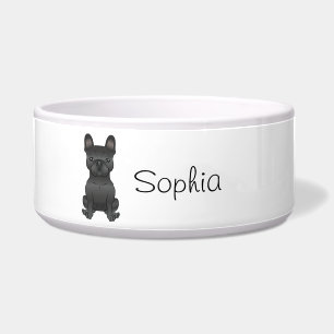 Écuelle Bouledogue français noir / Frenchie Chien de dessi