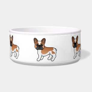 Écuelle Bouledogue français pie rouge mignon chien de dess