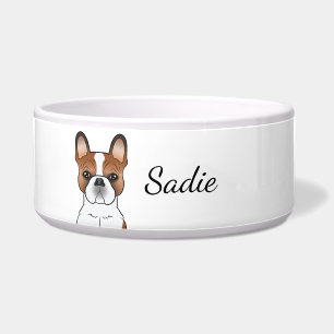 Écuelle Bouledogue Français Tacheté Rouge Mignon Chien de