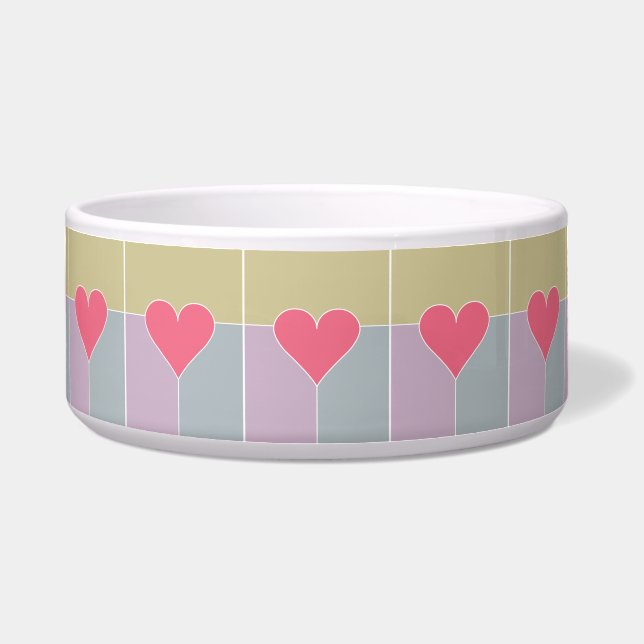 Écuelle Boules pour animaux Motifs de coeur (Devant)