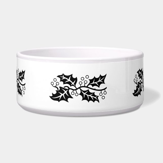 Écuelle Bowl - Feuilles creux en noir et blanc (Devant)
