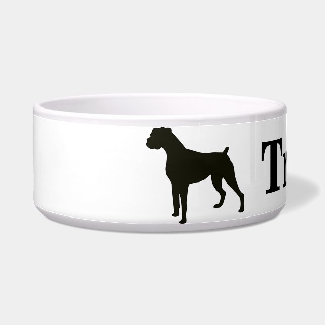 Écuelle Boxer Dog Bowl personnalisé (Gauche)