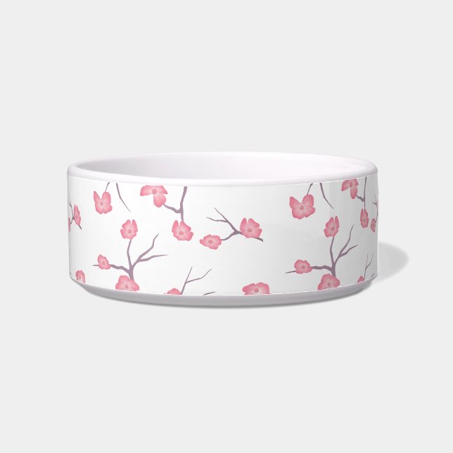 Écuelle Branches de cerise en fleur Bowl pour animaux (Droite)