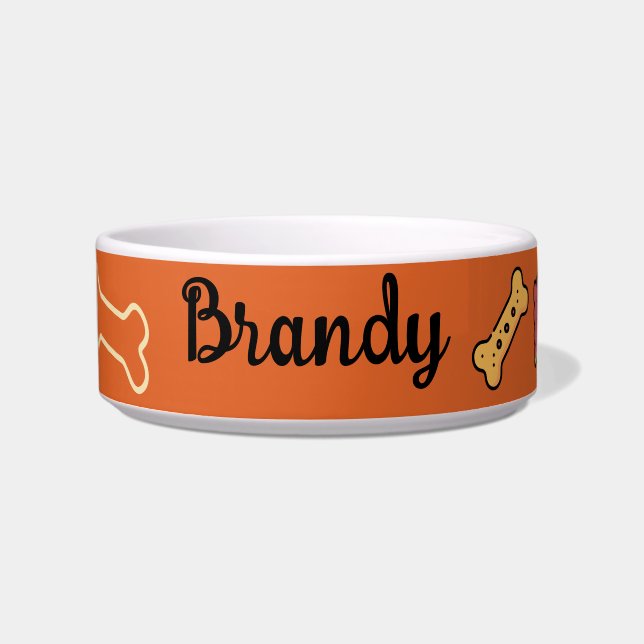 Écuelle "Brandyl" Coordonné Pet Bowl Personnalisable (Devant)