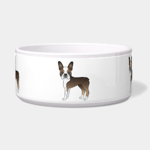 Écuelle Brindle Boston Terrier joli Chiens de dessin animé