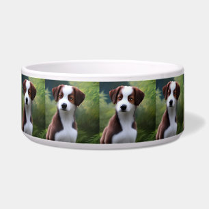 Écuelle Bruce The Border Collie Puppy, Ceramic Pet Bowl