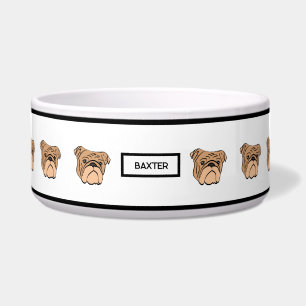 Écuelle Bulldog Pet Bowl pour chiens - Brown
