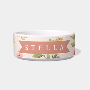 Écuelle Cadeau Personnalisé Nom Romantique Floral Vintage