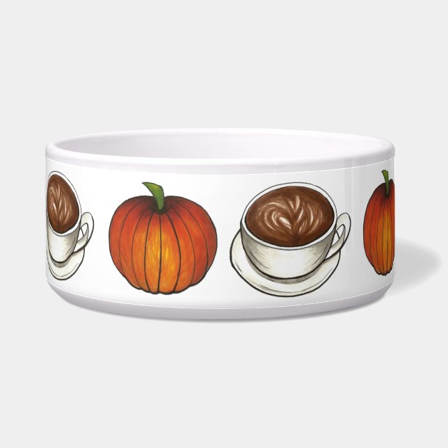 Écuelle Café épice citrouille Latte Automne Automne Pet Bo (Gauche)
