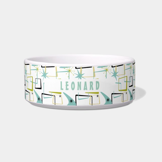 Écuelle Carré abstrait atomique spatial de milieu du siècl (Devant)