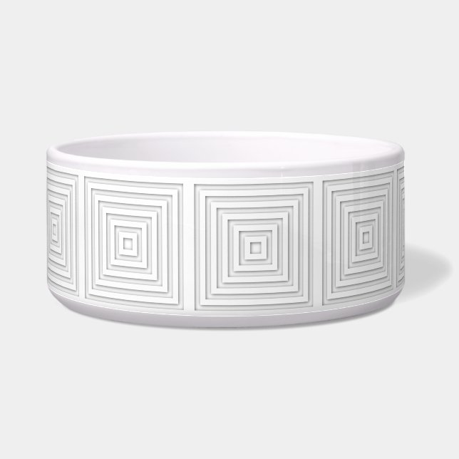 Écuelle Carré blanc géométrique (Droite)