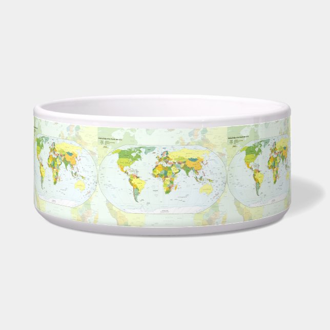 Écuelle Carte mondiale Globe Pays Atlas (Devant)