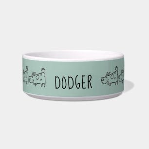 Écuelle Cartoon customisé Chien Bleu Ceramic Pet Bowl