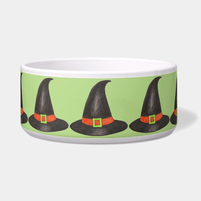 Écuelle Casquette de sorcière noire verte Halloween Costum (Devant)