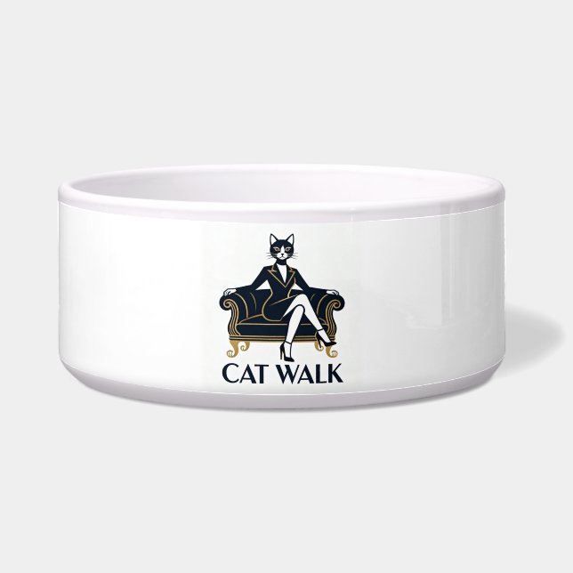 Écuelle CAT WALK – Chic Cats Collection (Devant)